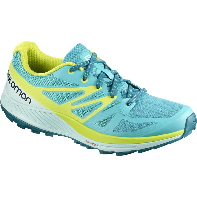 Salomon Israel SENSE ESE W - Womens Trail Running Shoes - Light Blue (RGBK-16794)